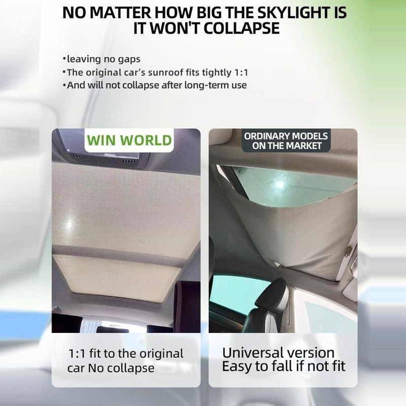 Car Craft Compatible With Mini Cooper R55 R56 2007-2014 Car Panoramic Sunroof Curtain Roof Roller Blinds Shade Cloth Curtain Assembly Rear 54102755849 Jlhe011zh Black