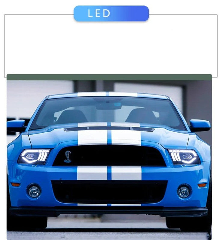 Car Craft Compatible With Ford Mustang Shalby 2013-2014 Car Front Upgraded Head Light Lamp Xenon Headlight Retrofit Upgrade Modified Led Drl Hid B