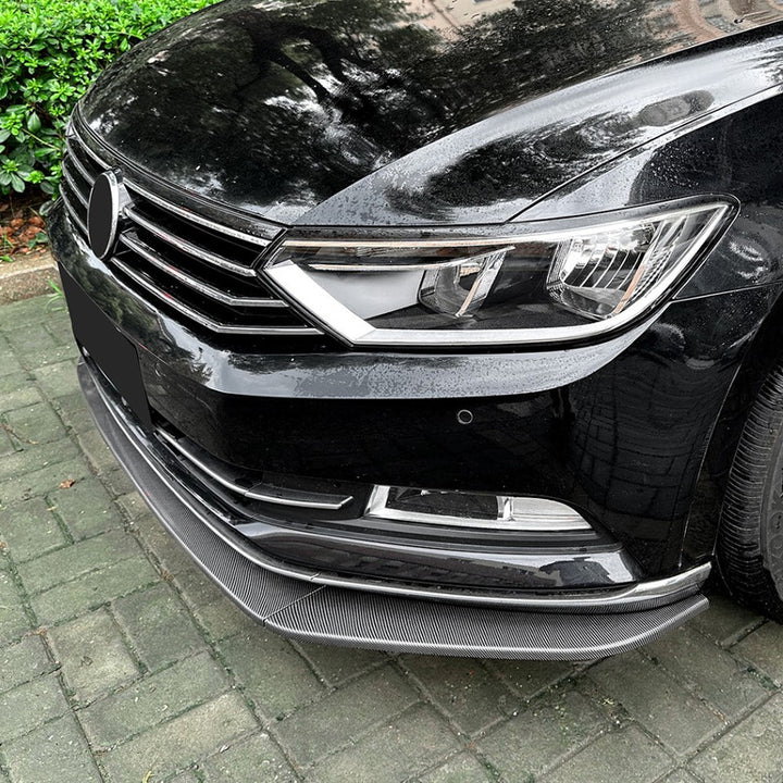 Car Craft Compatible With Volkswagen Vw Passat B8 Pre-facelift Standard 2016-2019 Front Bumper Lip Splitter Diffuser Skirst Flag Canard Carbon Fiber Look Zst-869 Cf