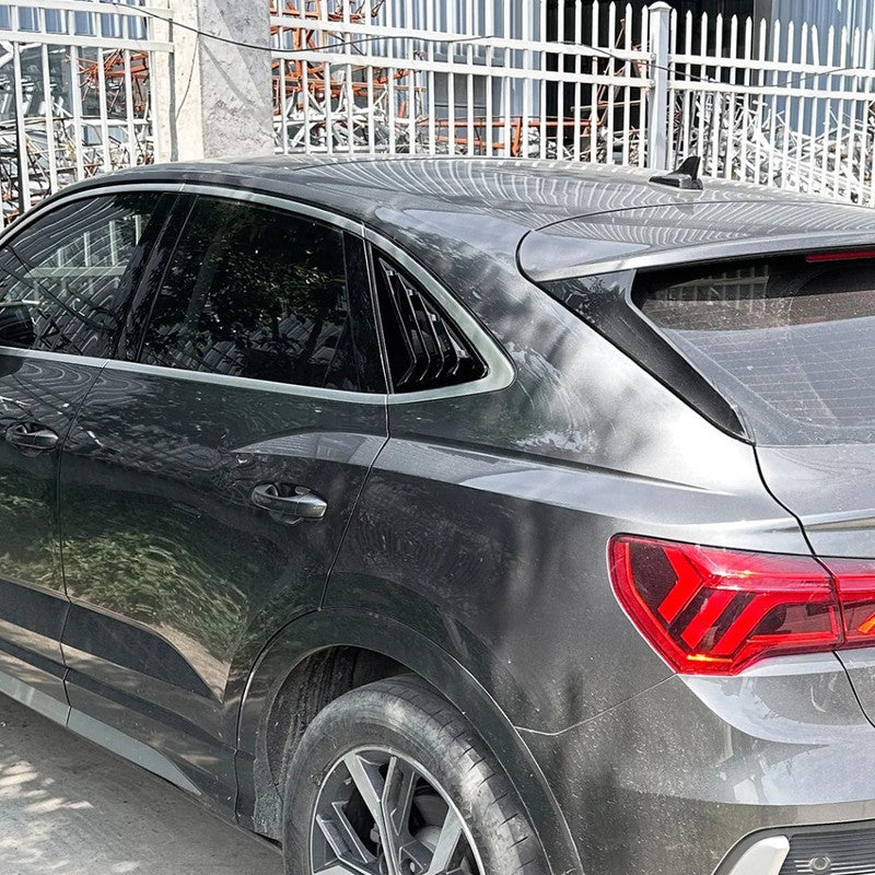Car Craft Compatible With Audi Q3 F3 Sportback 2019-2024 Car Rear Window Louvers Sticker Rear Triangle Window Shade Spoiler Trim Accessories Zst-773 Glossy Black