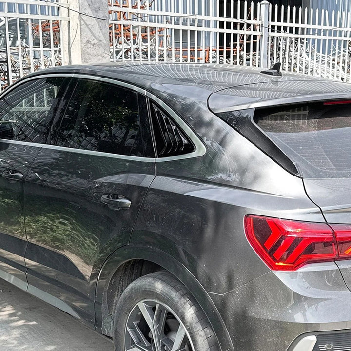 Car Craft Compatible With Audi Q3 F3 Sportback 2019-2024 Car Rear Window Louvers Sticker Rear Triangle Window Shade Spoiler Trim Accessories Zst-773 Glossy Black