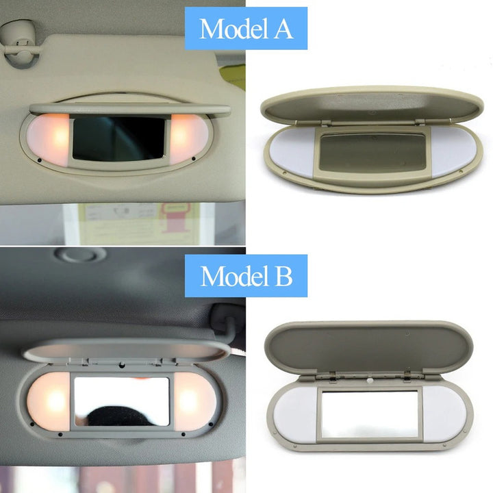 Car Craft Compatible With Bmw Mini R55 R56 2006-2013 Jcw R55 2010-2013 Sun Shade Panel Sun Visor Makeup Cosmetic Mirror Cover 51167361864-1 Gray A