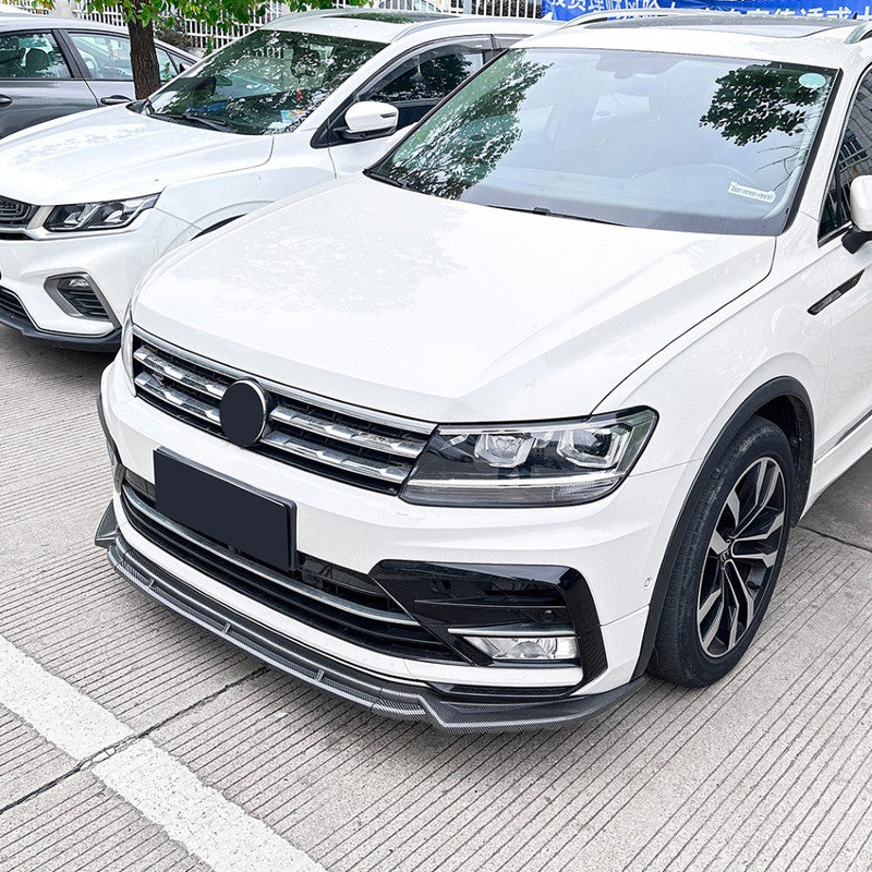 Car Craft Compatible With Vw Volkswagen Tiguan R Line Mk2 2017-2020 Front Bumper Lip Skirt Splitter Spoiler Zst-981 Glossy Black