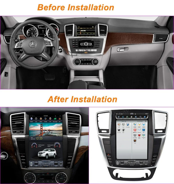 Car Craft Compatible With Mercedes Ml Gl W166 X166 2012-2016 Android Multimedia Infotainment Touchscreen Dvd Player Wireless Carplay Android Auto 4gb +64gb Tesla Style