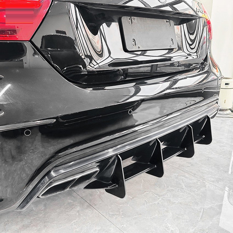 Car Craft Compatible With Mercedes Benz A Class W176 2012-2018 Amg Rear Bumper After Lip Diffuser Lip Skirst Splitter Flag Canard Zst