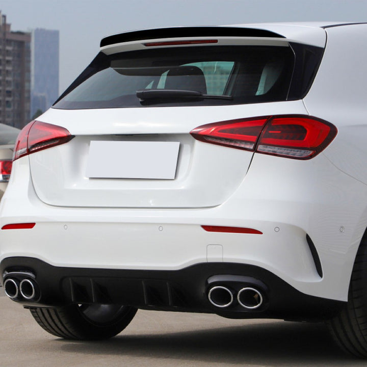 Car Craft Compatible With Mercedes Benz A Class W177 2018+ Hatchback Rear Trunk Boot Roof Wing Lip Spoiler Splitter Skirts Zst-479 Carbon Fiber Look