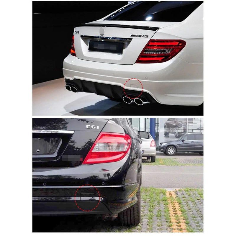 Car Craft Compatible With Mercedes Benz C Class W204 Lci 2011-2014 Amg Rear Bumper Tow Hook Towing Tochan Trailer Cover 2048856223 Unpainted - CAR CRAFT INDIA