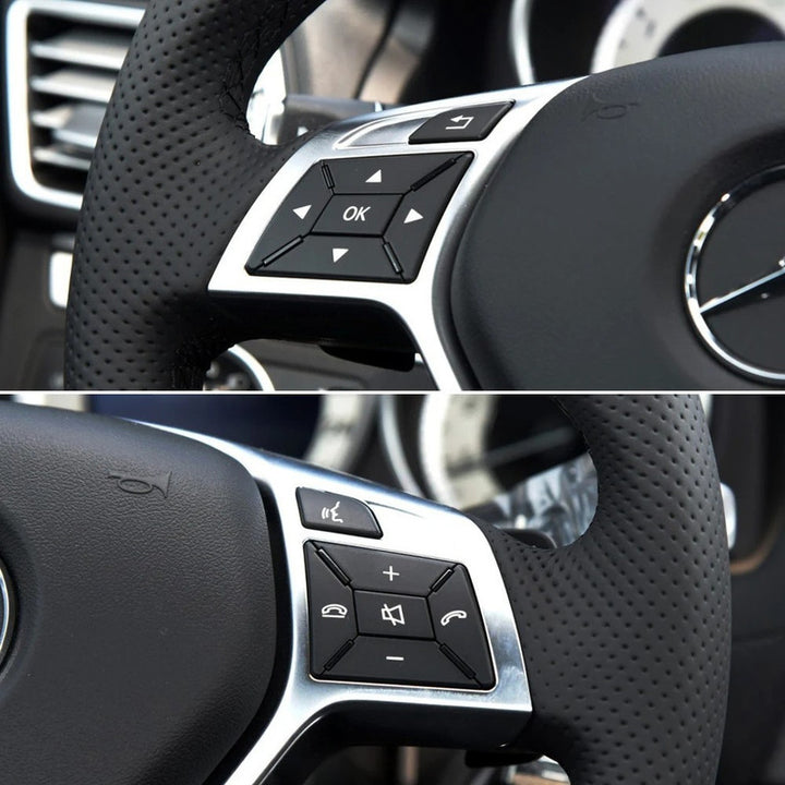 Car Craft Compatible With Mercedes A B C E Class Gla W204 W246 W207 W212 W176 W156 Cla W117 Cls W218 Slk Slc W172 Steering Wheel Control Switch Knob Button Cover 21854001628495 Moka Left A CC-7846 - CAR CRAFT INDIA