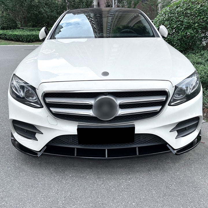 Car Craft Compatible With Mercedes Benz C Class W205 Lci 2019-2021 Amg Front Bumper Lip Splitter Diffuser Skirst Flag Canard Carbon Fiber Look Zst-633 Cf