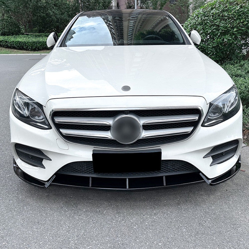 Car Craft Compatible With Mercedes Benz C Class W205 Lci 2019-2021 Amg Front Bumper Lip Splitter Diffuser Skirst Flag Canard Glossy Black Zst-633 Gb