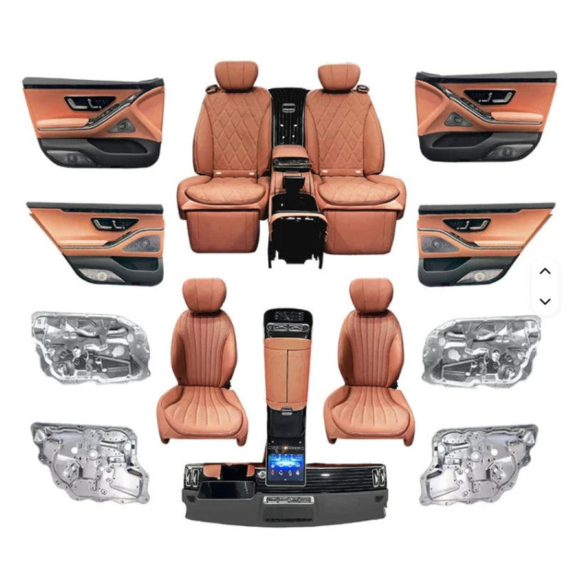 Car Craft Compatible With Mercedes Benz S Class W221 2006-2014 Upgrade Maybach Interior Kit Facelift To W223 Lci Dashboard Steering Player Console Recliner Seats 1:1