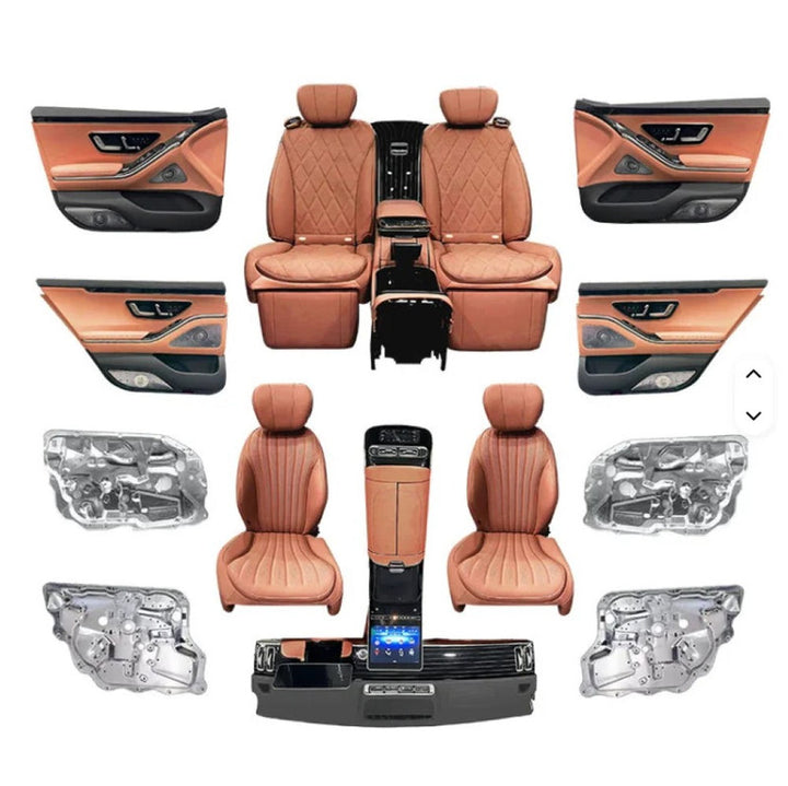 Car Craft Compatible With Mercedes Benz S Class W221 2006-2014 Upgrade Maybach Interior Kit Facelift To W223 Lci Dashboard Steering Player Console Recliner Seats 1:1