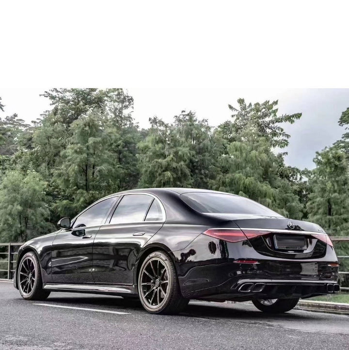 Car Craft Compatible With Mercedes Benz S Class W223 2021-2025 Car Upgrade To S63 Amg Bumper Bodykit Front After Lip Diffuser Exhaust Tips Fog Gril Cover Grill
