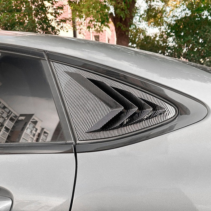 Car Craft Compatible With Mercedes Benz Glc Coupe C253 W253 2016-2020 Car Rear Window Louvers Sticker Rear Triangle Window Shade Spoiler Trim Accessories Zst-1033 Glossy Black
