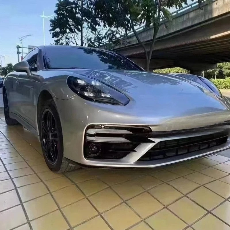 Car Craft Compatible With Porsche Panamera 970.1 2009-2013 Upgrade Facelift Convert To 2017 971 Turbo 7 Style Modified Bumper Headlights Bodykit Front