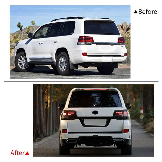 Car Craft Compatible With Toyota Land Cruiser Lc200 2016-2020 Upgrade Facelift Convert To Lc200 Navigator Style Bodytkit Front Rear Bumper Headlight Taillight Side Trim Grill Lip Skirt Splitter F139-a