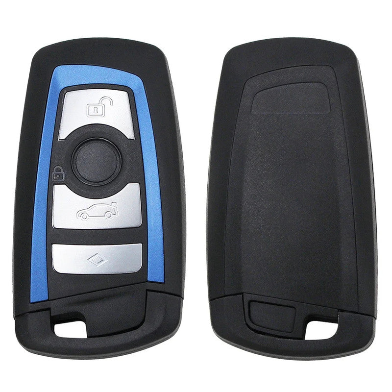 Car Craft Compatible With Bmw 1 2 3 4 5 6 7 X1 X3 X4 X5 X6 X7 Z4 Series Upgrade Key Cover Case To New Style Car Key Cover Shell With Blade 4 Button Blue Bm-ks-28