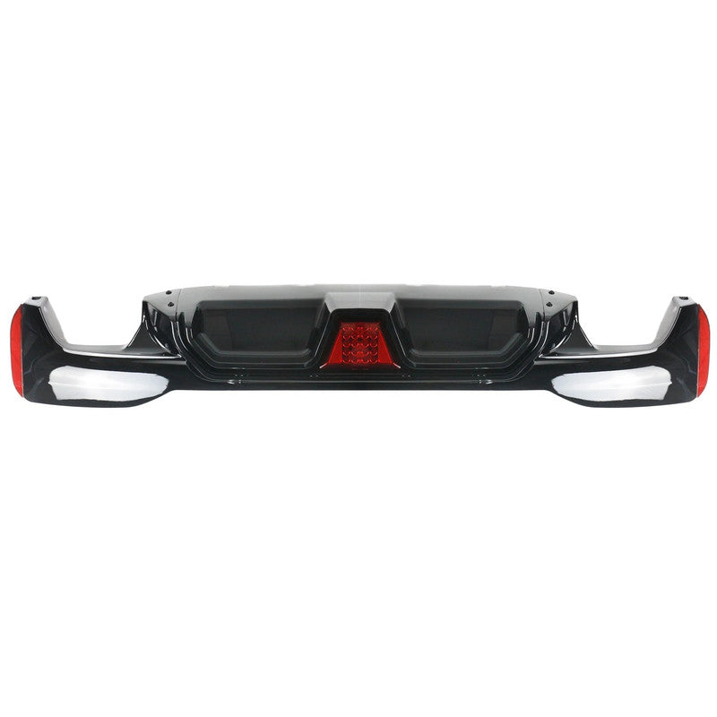 Car Craft Compatible With Bmw 5 Series G30 G38 F90 2018-2023 M Sport M5 Rear Bumper Lip Diffuser Skirt F1 M5 Style With Led Light G30/38-040/041 Gloss Black