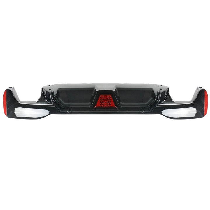 Car Craft Compatible With Bmw 5 Series G30 G38 F90 2018-2023 M Sport M5 Rear Bumper Lip Diffuser Skirt F1 M5 Style With Led Light G30/38-040/041 Gloss Black