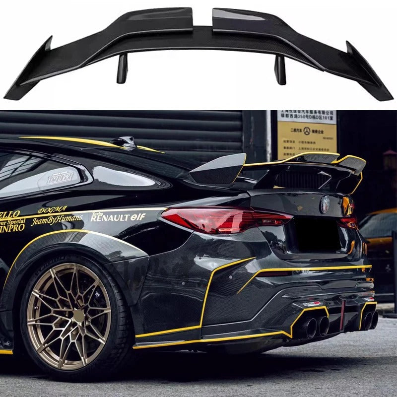 Car Craft Compatible With Bmw 2 Series G87 3 Series G20 G28 G80 G82 G22 M3 M4 M5 5 Series G60 G68 Z4 G29 G90 G26 G23 Rear Trunk Wing Boot Wing Spoiler Real Carbon Fiber Im Universal Style