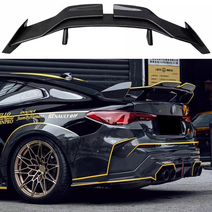 Car Craft Compatible With Bmw 2 Series G87 3 Series G20 G28 G80 G82 G22 M3 M4 M5 5 Series G60 G68 Z4 G29 G90 G26 G23 Rear Trunk Wing Boot Wing Spoiler Real Carbon Fiber Im Universal Style