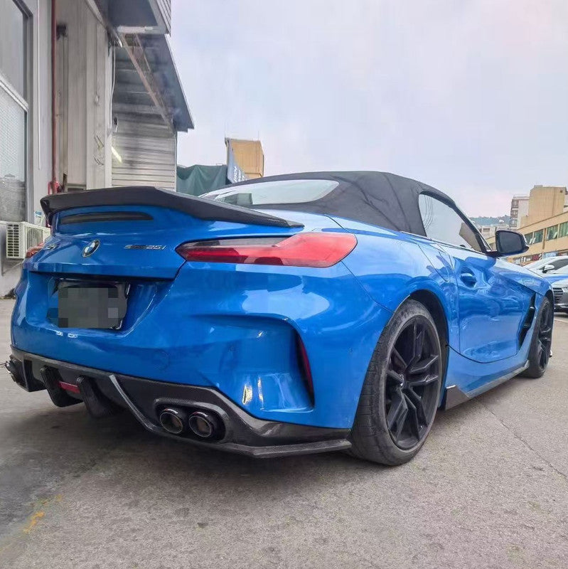 Car Craft Compatible With Bmw Z4 G29 2019-2025 Front Rear After Bumper Lip Splitter Skirts Trim Canard Diffuser Side Skirts Real Carbon Fiber Set - CAR CRAFT INDIA