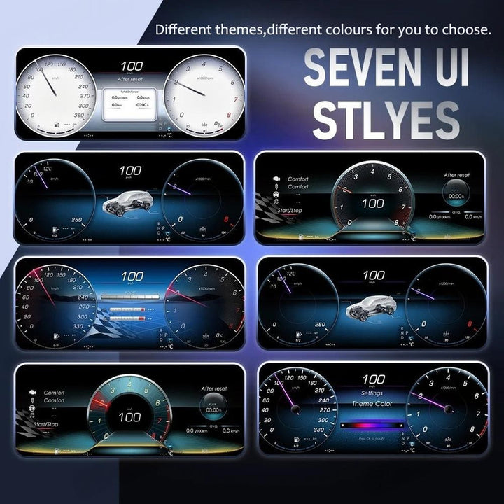 Car Craft Compatible With Mercedes Benz A Class W176 Gla W156 X156 Cla W117 C117 2014-2019 Lcd Led Digital Speedometers Cluster Meeter Display Screen Instrument Panel Player With Carplay And Android Auto