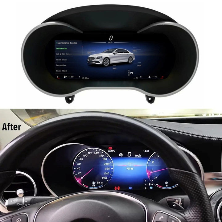 Car Craft Compatible With Mercedes V C Class Glc W253 W205 W447 Digital Android Multimedia Infotainment Player Cluster Speedomeeter With Ambient Ac Air Vent Light Grill Carplay 4gb+64gb Ntg 6.0