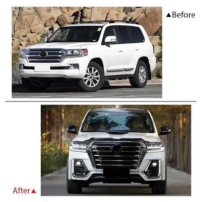 Car Craft Compatible With Toyota Land Cruiser Lc200 2016-2020 Upgrade Facelift Convert To Lc200 Navigator Style Bodytkit Front Rear Bumper Headlight Taillight Side Trim Grill Lip Skirt Splitter F139-a