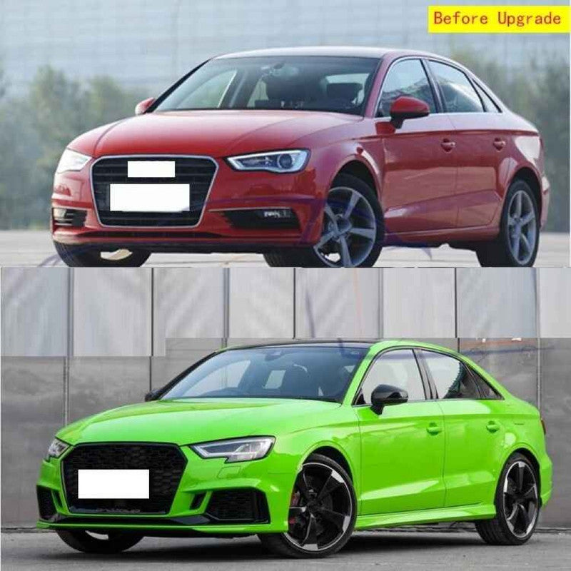 Car Craft Compatible With Audi A3 8v 2013-2016 Upgrade Facelift Convert To 2017 Style Rs3 Sport Bodykit Bumper Headlight Taillight Grill Diffuser Lip Trim Skirt Only For Car With Hid Xenon Light