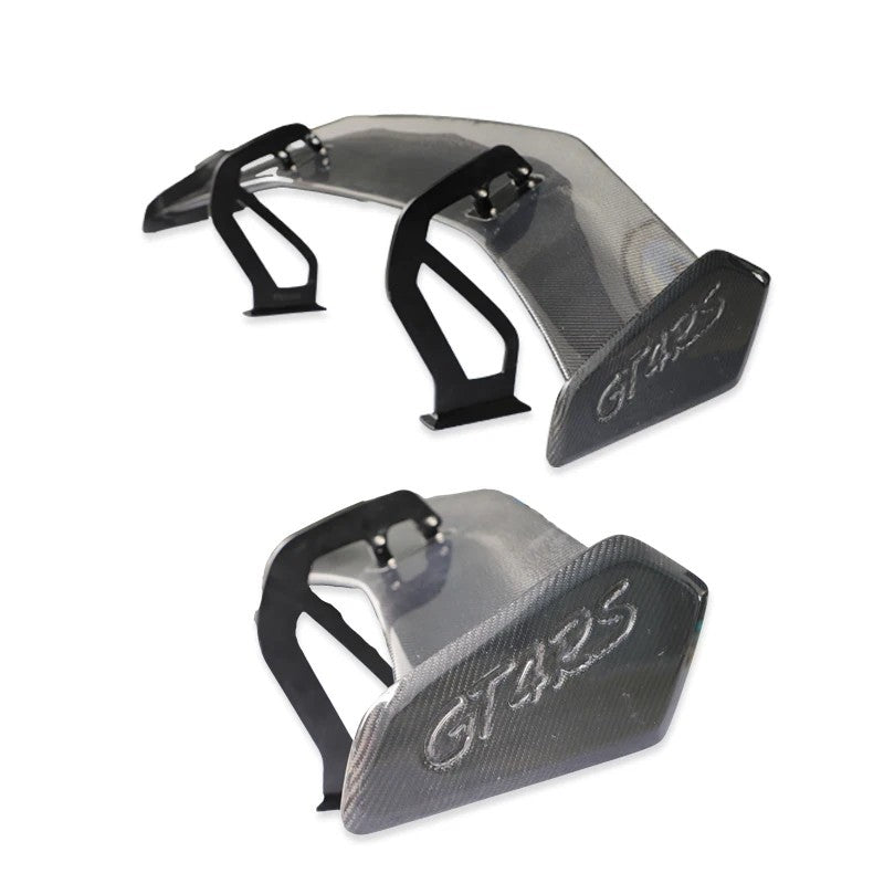 Car Craft Compatible With Porsche Boxter Cayman 718 989 997 998 981 911 Rear Trunk Wing Boot Tail Double Deck Wing Lip Gtr Spoiler Real Carbon Fiber - CAR CRAFT INDIA