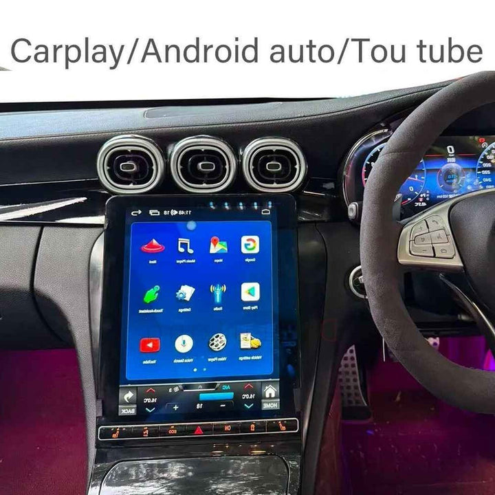 Car Craft Compatible With Mercedes V C Class Glc W253 W205 W447 Digital Android Multimedia Infotainment Player Cluster Speedomeeter With Ambient Ac Air Vent Light Grill Carplay 4gb+64gb Ntg 6.0