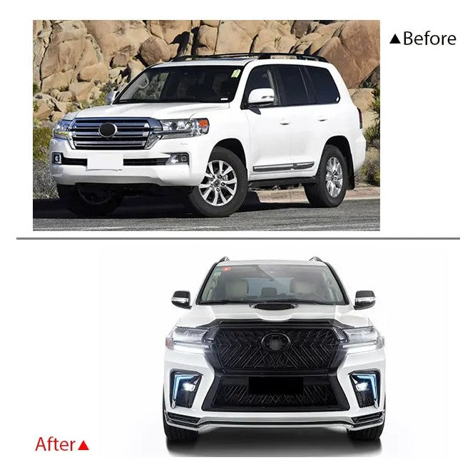 Car Craft Compatible With Toyota Land Cruiser Lc200 2008-2015 Upgrade Facelift Convert To Lc200 Elford A Style Bodytkit Front Rear Bumper Hood Fender Trunk Headlight Taillight Side Trim Grill Lip Skirt Splitter F116-a