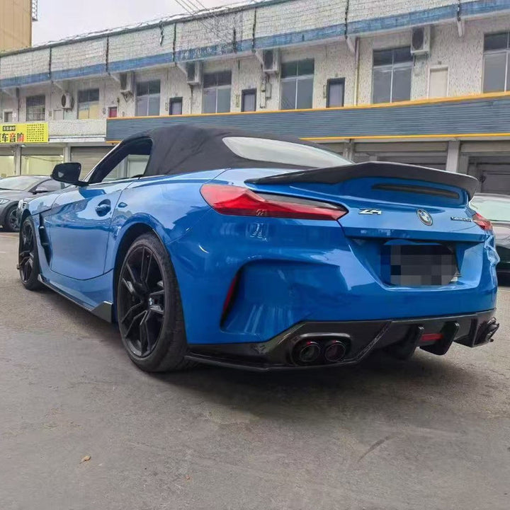 Car Craft Compatible With Bmw Z4 G29 2019-2025 Front Rear After Bumper Lip Splitter Skirts Trim Canard Diffuser Side Skirts Real Carbon Fiber Set - CAR CRAFT INDIA