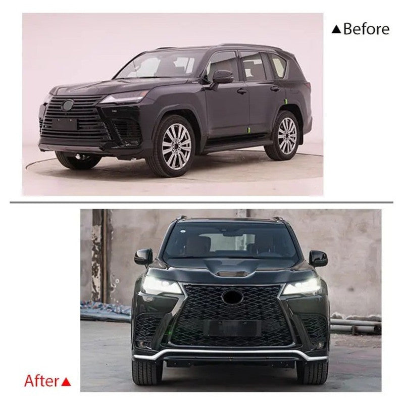 Car Craft Compatible With Toyota Lexus Lx600 2022+ Low Version Upgrade Facelift Convert To Lx600 High Version Style Bodytkit Front Rear Grill Skirt Splitter F166