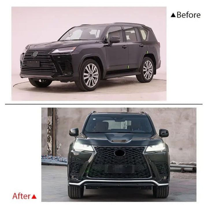 Car Craft Compatible With Toyota Lexus Lx600 2022+ Low Version Upgrade Facelift Convert To Lx600 High Version Style Bodytkit Front Rear Grill Skirt Splitter F166