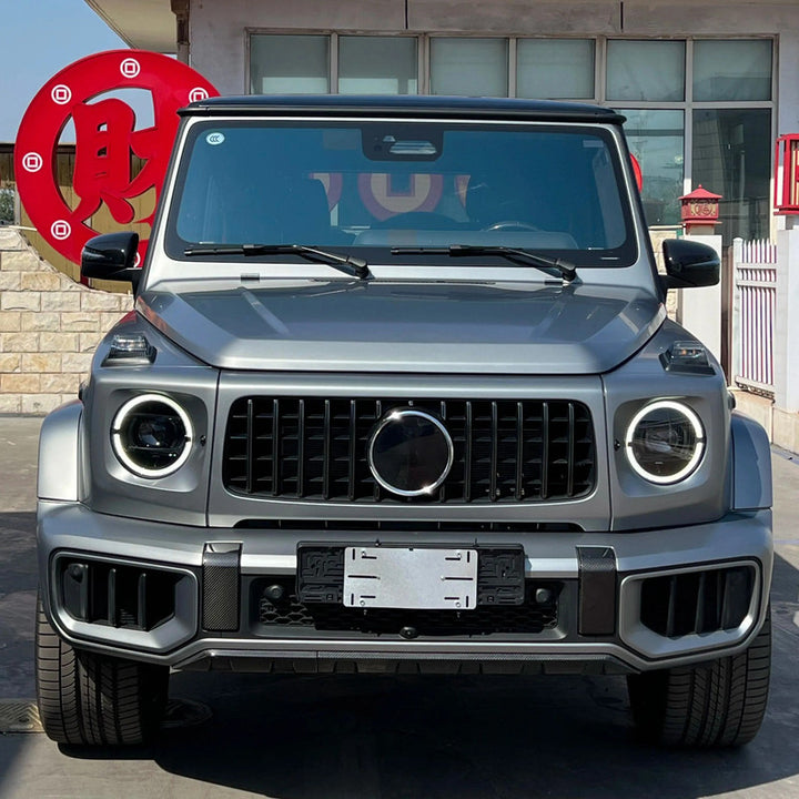 Car Craft Compatible With Mercedes Benz G Class G Wagon W464 G63 2019-2024 G63 G55 Modified Front Fog Lamp Light Grille Frame W465 Style
