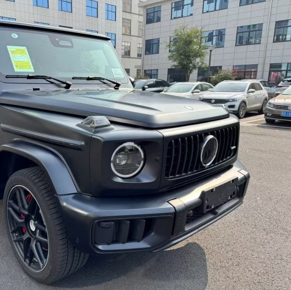Car Craft Compatible With Mercedes Benz G Class G Wagon W464 G63 2019-2024 G63 G55 Modified Front Fog Lamp Light Grille Frame W465 Style