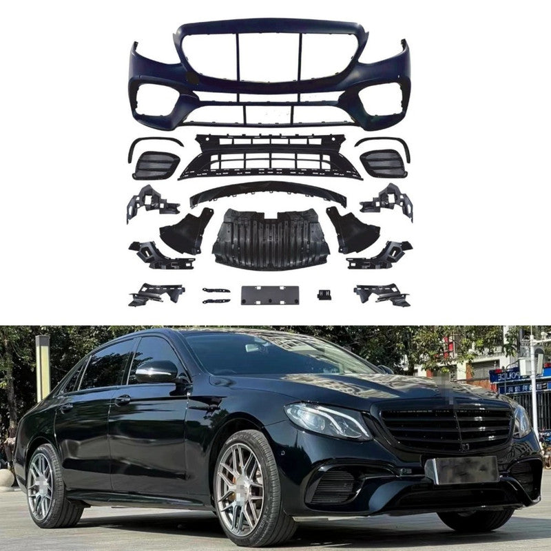 Car Craft Compatible With Mercedes Benz E Class W213 2016-2020 Upgrade Facelift Convert To Amg E63 Amg63 Bodykit Front Bumper Skirt Trim Gc W213 C238-005
