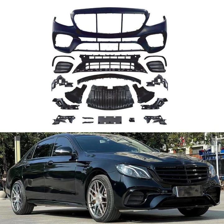 Car Craft Compatible With Mercedes Benz E Class W213 2016-2020 Upgrade Facelift Convert To Amg E63 Amg63 Bodykit Front Bumper Skirt Trim Gc W213 C238-005