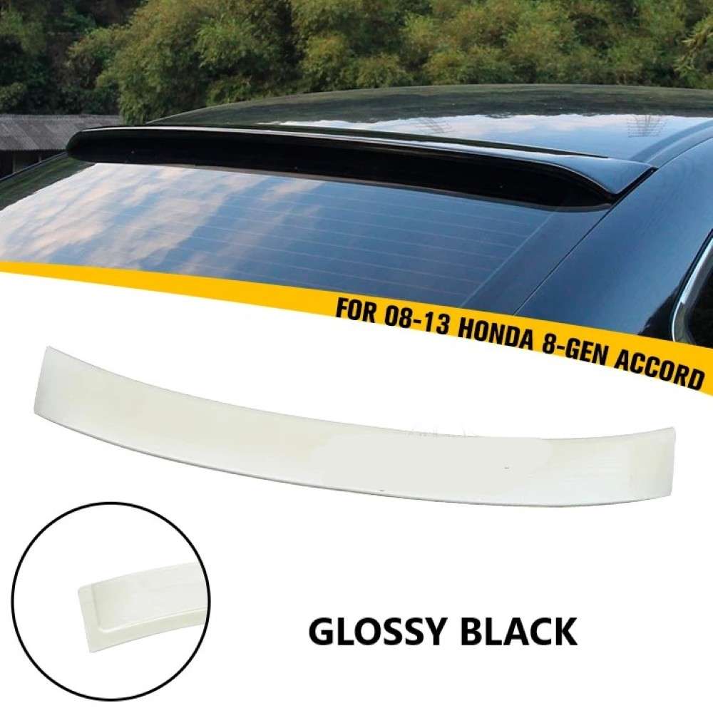 Car Craft Compatible With Honda Accord 2008-2013 Rear Trunk Wing Boot Roof Spoiler Lip Splitter Skirt Ar-honda-040 Glossy Black
