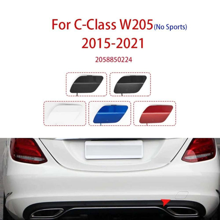 Car Craft Compatible With Mercedes Benz C Class W205 2015-2021 Rear Bumper Tow Hook Towing Tochan Trailer Cover 2058830224 Unpainted CC-8090 - CAR CRAFT INDIA