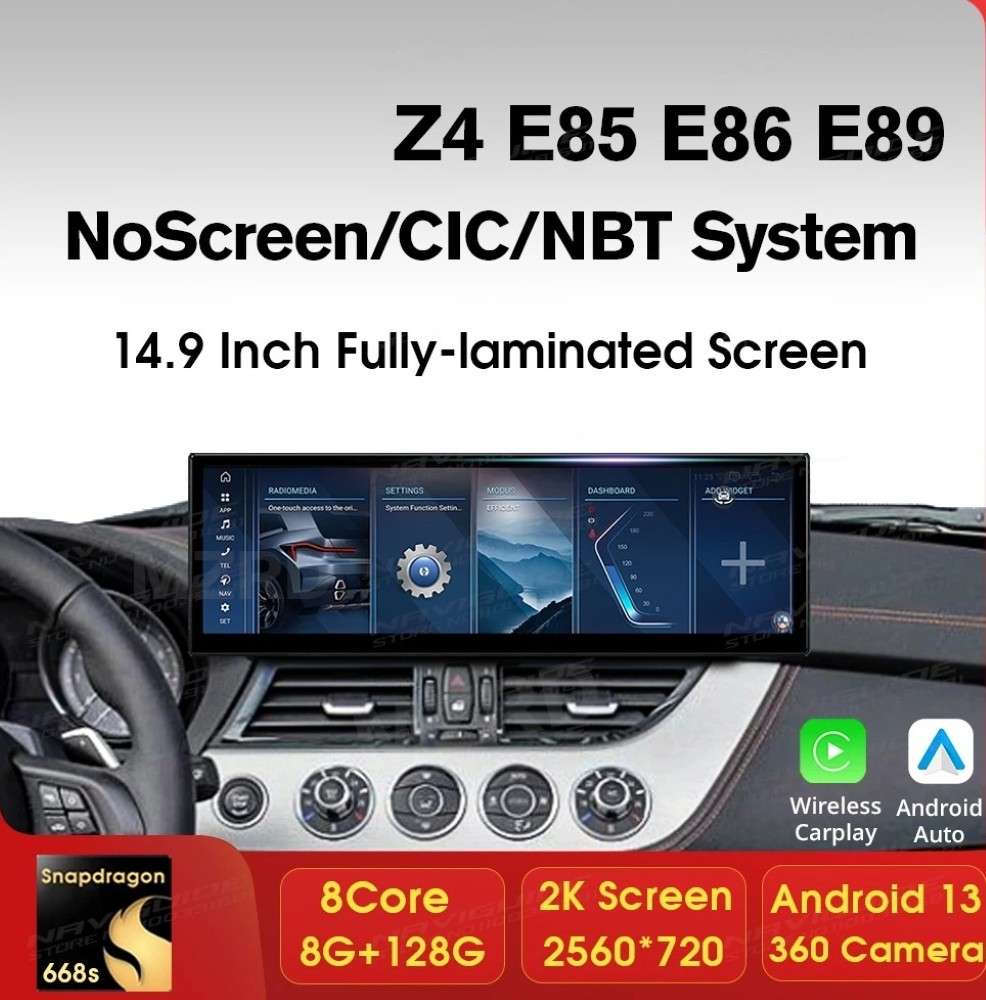 Car Craft Compatible With Bmw Z4 E89 2009-2018 Android Multimedia Infotainment Touchscreen Dvd Player Wireless Carplay Android Auto 4gb +64gb 14.9 Inch