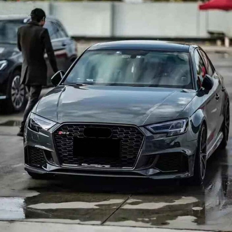 Car Craft Compatible With Audi A3 2017-2020 Upgrade Convert To Rs3 S3 Sport Bumper Front Bodykit Mesh Gc A3-013 - CAR CRAFT INDIA