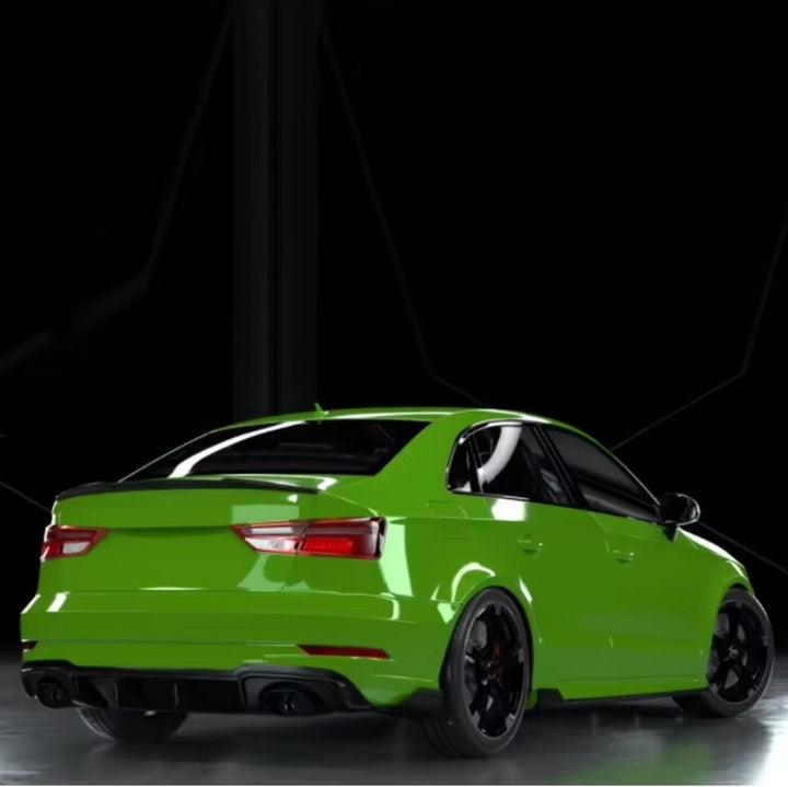 Car Craft Compatible With Audi A3 2017-2020 Rs3 S Line Rear After Bumper Lip Diffuser Skirts Gloss Black Kt-ada3-014