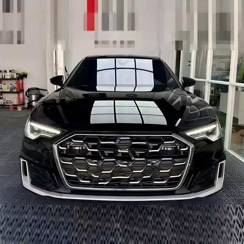 Car Craft Compatible With Audi A6 S6 Rs6 C8 2019-2023 Front Rs6 Sport Bumper Upgraded Show Honeycomb Style Grill Mesh Rsu Dlw0601070878 Bl Silver Chorme - CAR CRAFT INDIA