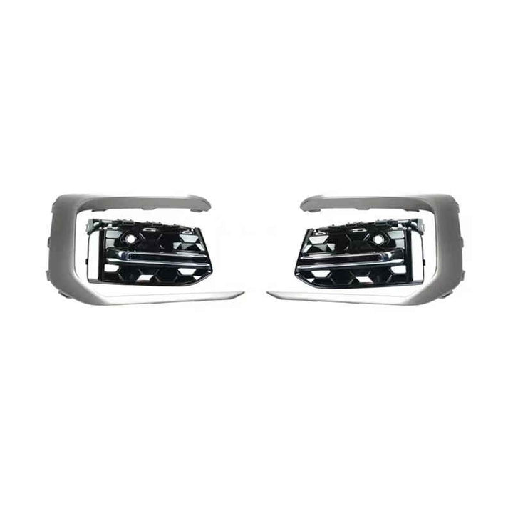 Car Craft Compatible With Audi A6 S6 Rs6 C8 2019-2023 Front Rs6 Sport Bumper Upgraded Fog Lamp Light Gril Cover Mesh Trim Silver Chorme - CAR CRAFT INDIA