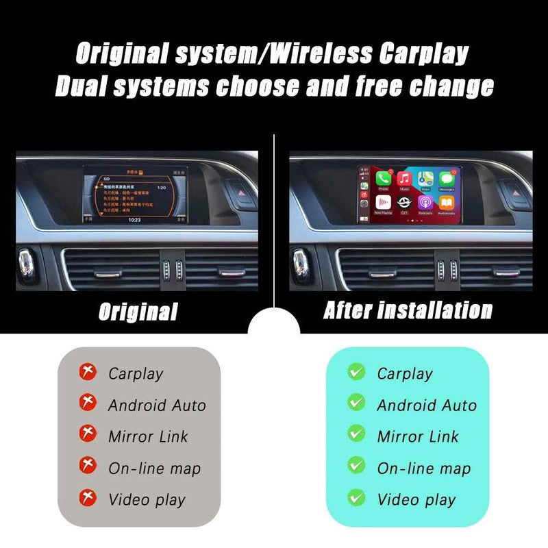 Car Craft Compatible With Audi A4 A5 2008-2016 Q5 2010-2018 Upgrade To Wireless Apple Carplay Android Auto Adapter Carplay Box With Screeen Mirror Link 2g - CAR CRAFT INDIA