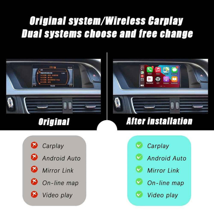 Car Craft Compatible With Audi A4 A5 2008-2016 Q5 2010-2018 Upgrade To Wireless Apple Carplay Android Auto Adapter Carplay Box With Screeen Mirror Link 2g - CAR CRAFT INDIA