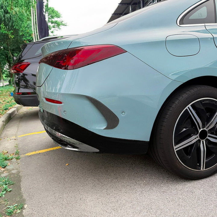 Car Craft Compatible With Mercedes Benz Cla C174 C178 2026+ Amg Line Rear Bumper Flag Vent  Splitter Skirt Trim Canard  Zst-1571 Gb Glossy Black CC-10946